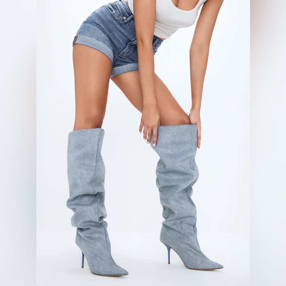 Good American Denim Slouchy Boot size 7.5